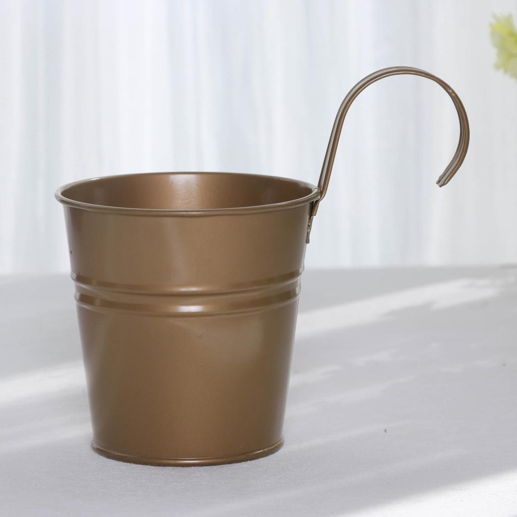 Hanging Planter Flower Holders with Detachable Hooks for Indoor Outdoor Garden Balcony Fence Railing Decoration