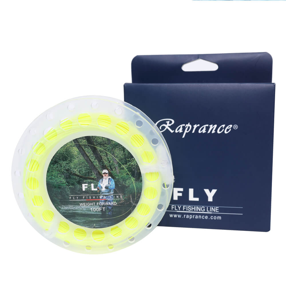 Raprance Floating Fly Fishing Line with 2 Welded Loops, Weight Forward Floating Fly Line, 100FT(3F,4F,5F,6F,7F,8F)