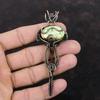 Подвеска из лимонного хризопраза, медная проволочная обертка, подвеска с драгоценным камнем, медные украшения, уникальная подвеска ручной работы, проволочная обертка, свадебный подарок