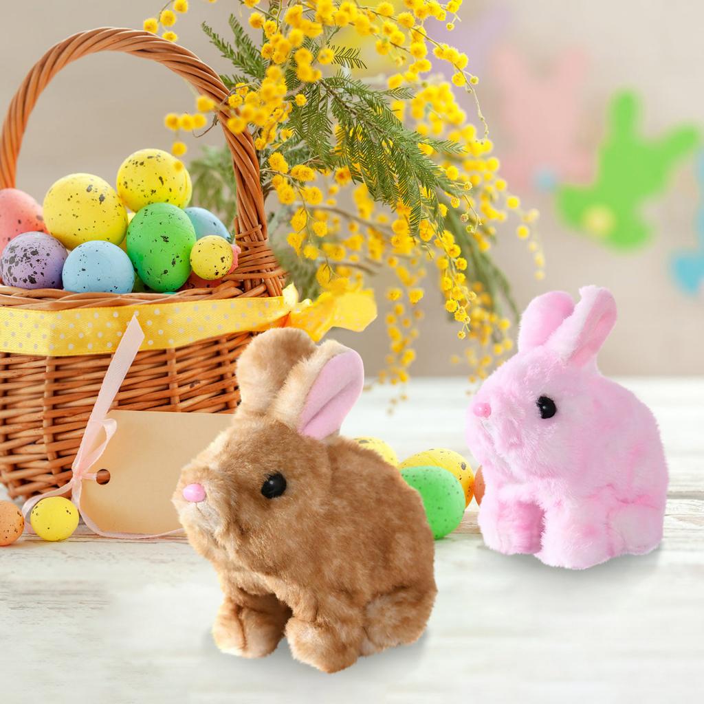 Электрическая имитация плюшевой игрушки для домашних животных на Пасху, может ходить и лаять, трясет ушами, золотая проволока, плюшевая, детская игрушка, без батареек, 1 шт.