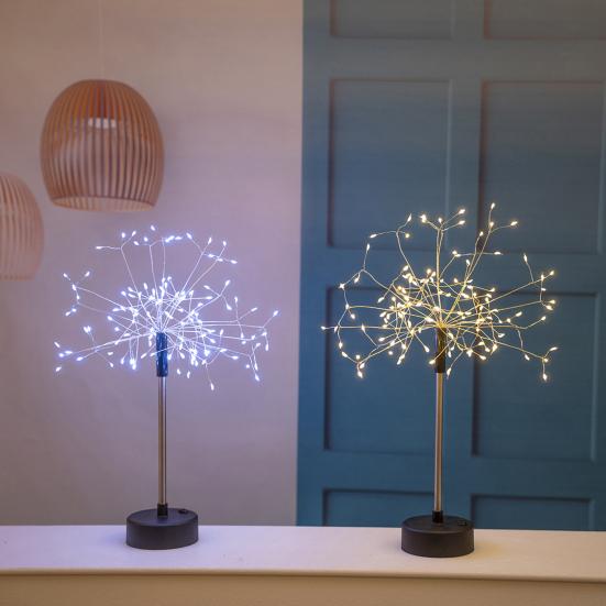 Светодиодная настольная лампа «Звездный взрыв» 120 огней USB Гирлянды Элегантная настольная лампа для домашнего декора Свадебное центральное освещение