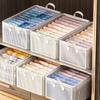PVC Transparent Storage Basket for Clothes Underwear Storage Box Stainless Steel Frame Wardrobe Organizer Waterproof Cloth Box