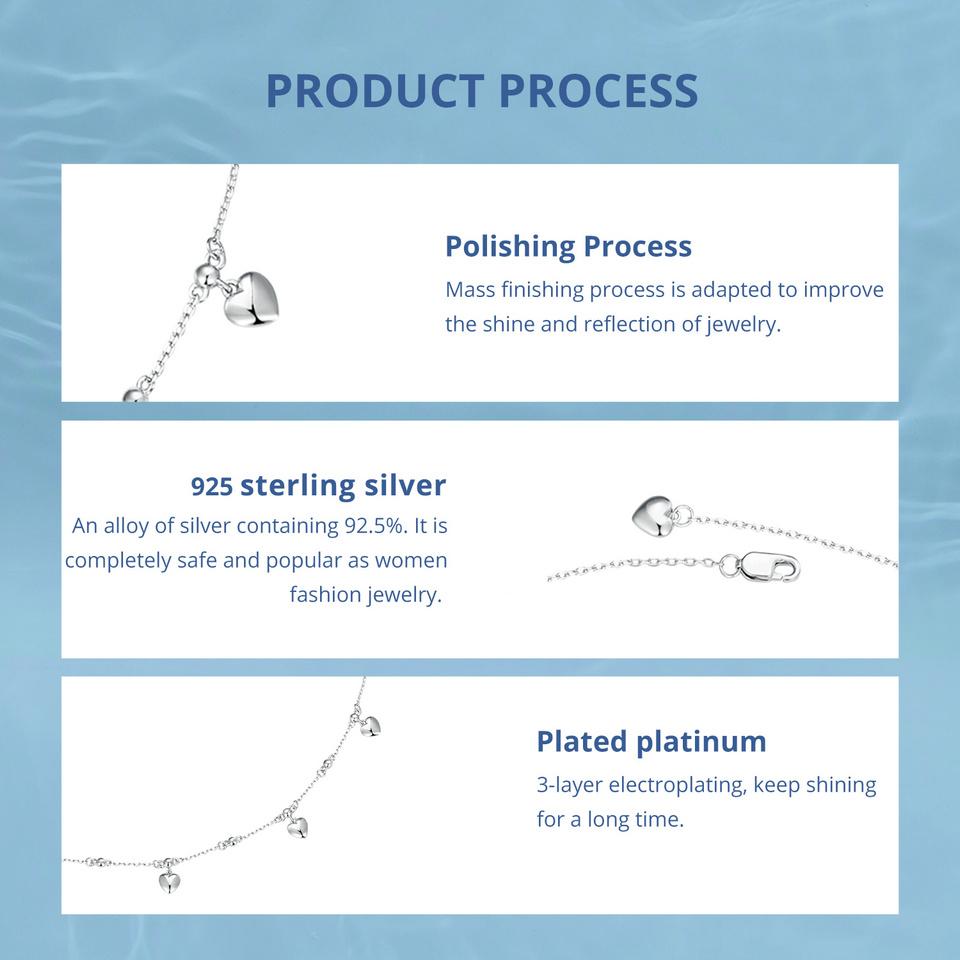 BAMOER, стерлинговое серебро 925 пробы, штабелируемое ожерелье на ключицу, сверкающая циркониевая цепочка на шею для женщин, ювелирные изделия с платиновым покрытием