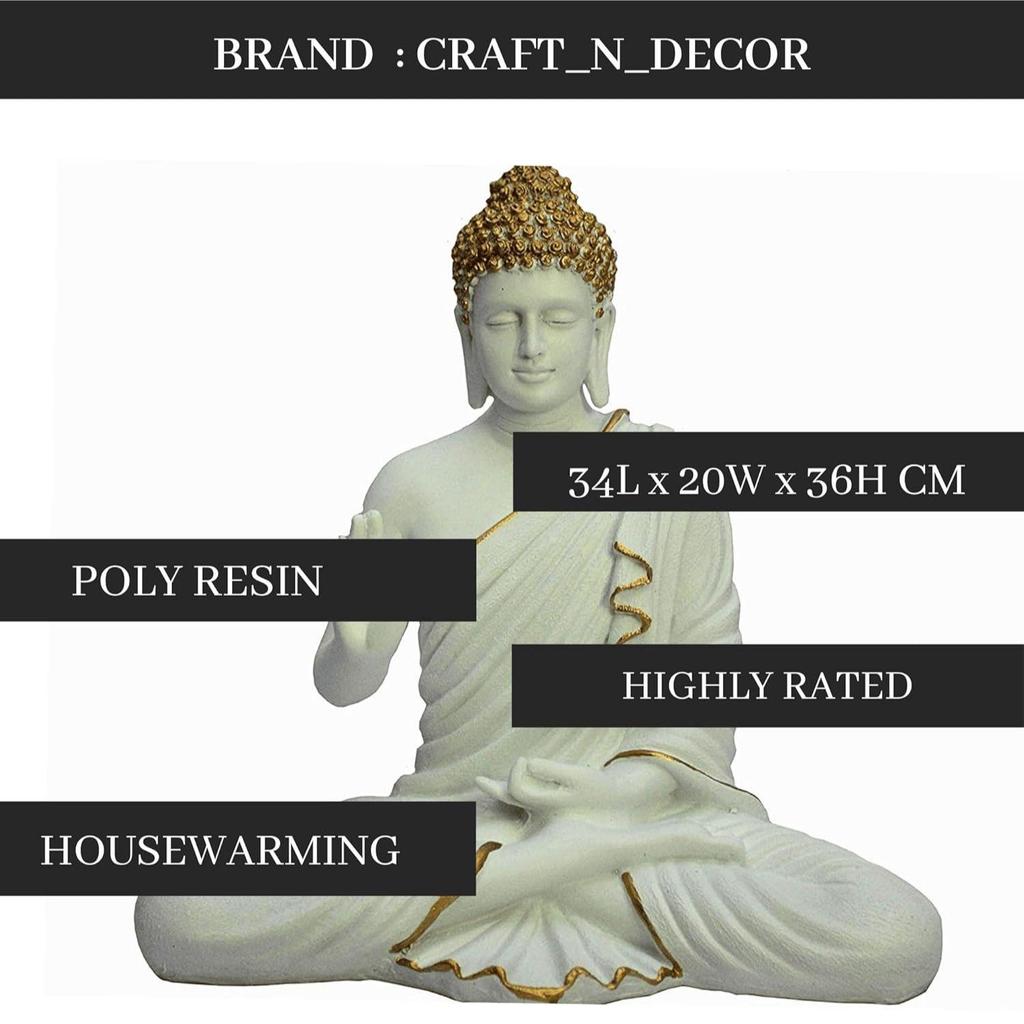 Новые изделия из смолы для медитации, статуя Будды-идола, подарочный предмет, украшение для дома из полистоуна