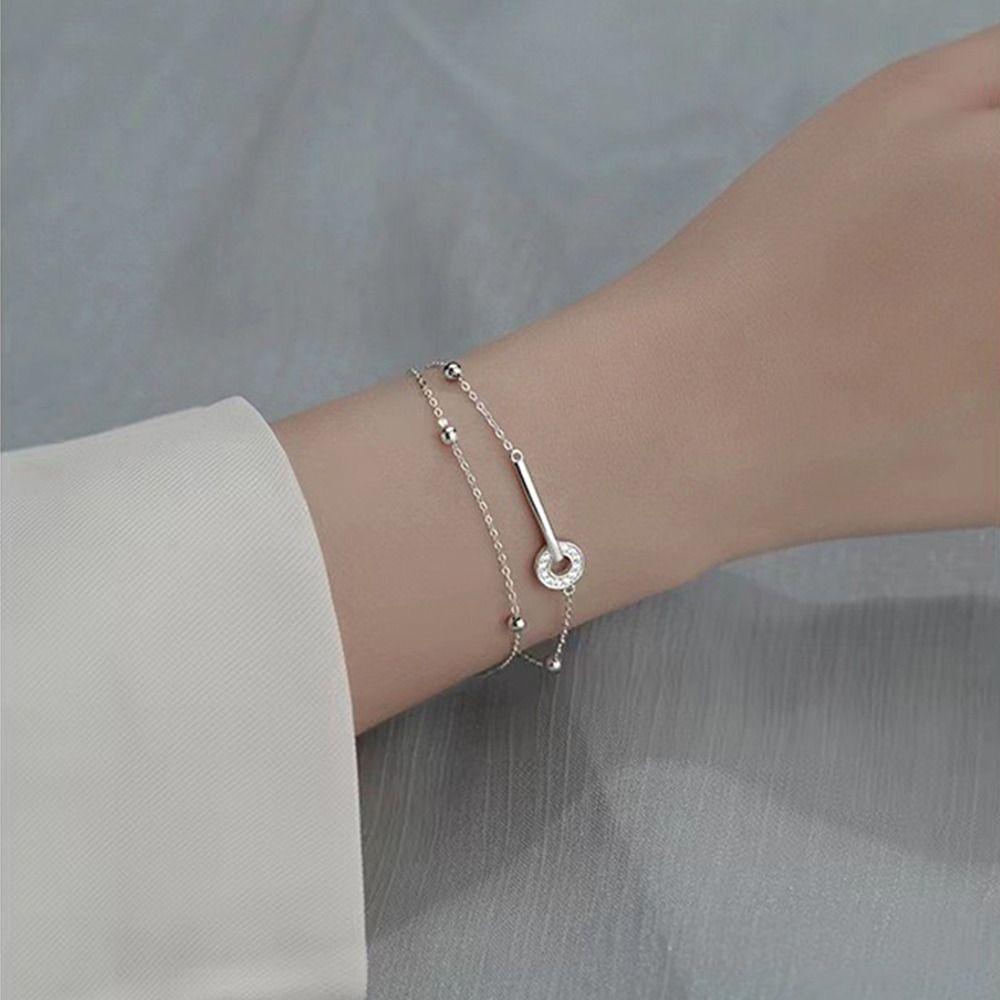 Circle Niche Design Fashion Jewelry Hand Chain Korean Style Bracelet Women Double Layer Bracelet