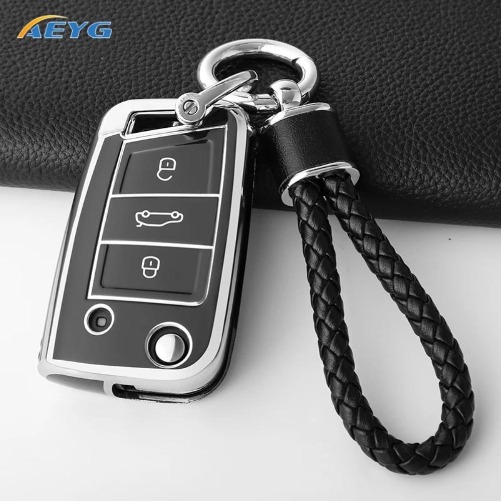 Для VW Volkswagen Golf 7 MK7 Tiguan MK2 для SEAT Ateca Leon FR 2 Ibiza для Skoda Octavia Чехол для автомобильного ключа Аксессуары для интерьера