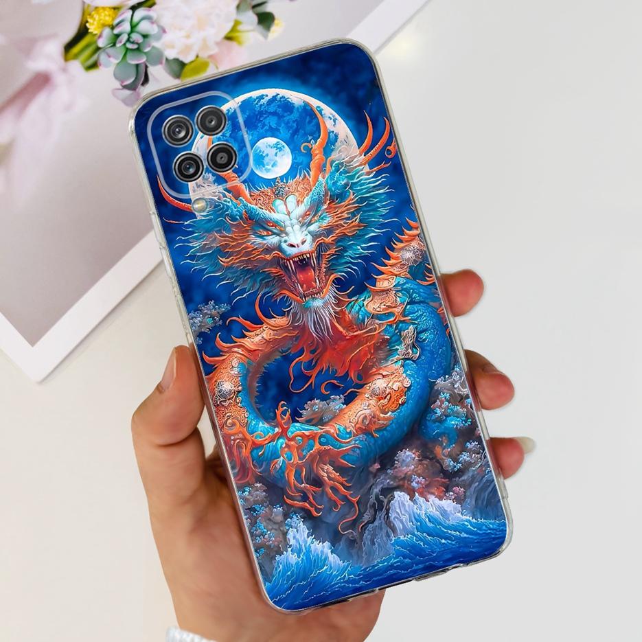 Чехол для Samsung Galaxy A12 F12 M12 Модный Расписной Чехол Прозрачные Силиконовые Чехлы для Телефона Для Samsung A12 M 12 Galaxy M12 Мягкие Fundas