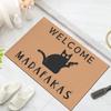 Dark Cat Welcome Madafakas Full Print Doormat Fun Doormat Home Decor Kitchen Bathroom Decor Give People Fun Gifts Fast Mats
