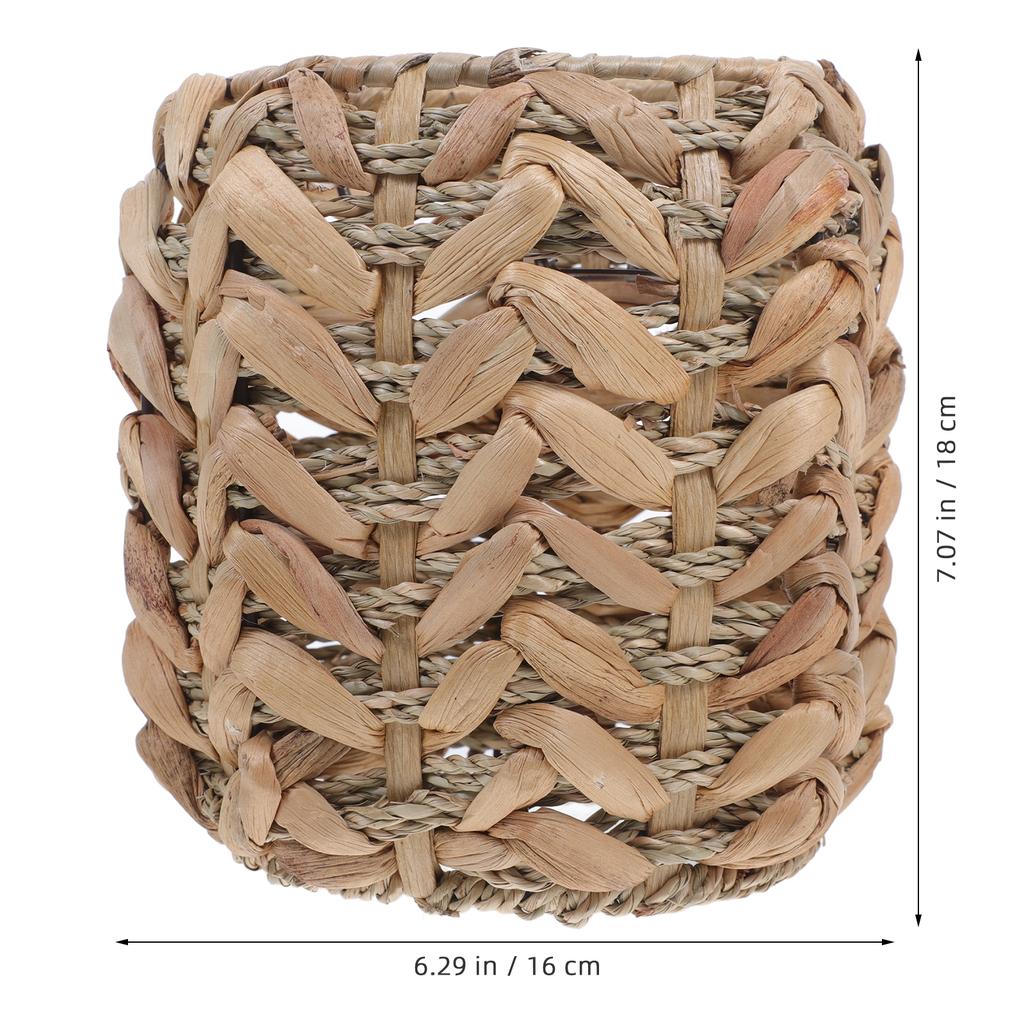 Lightweight Woven Lampshade for Ceiling Light Pendant Lamp Living Room Bedroom Study Rustic Style Decorative Lamp Cover