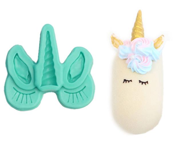 2D Silicone Mold Unicorn Horn Unicorn