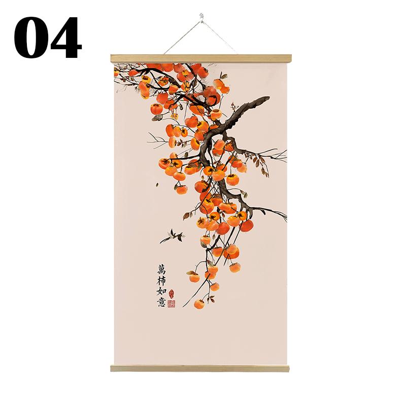 Японские постеры и принты на холсте укиё-э, украшение для дома, настенная живопись, картина с подвесным свитком из цельного дерева