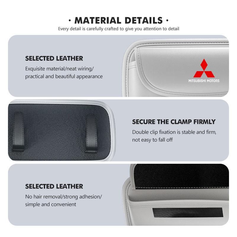 For Mitsubishi Car Sun Visor Glasses Case Sunglasses Holder Storage Box Lancer ASX Pajero Mirage Attrage Xpander Outlander
