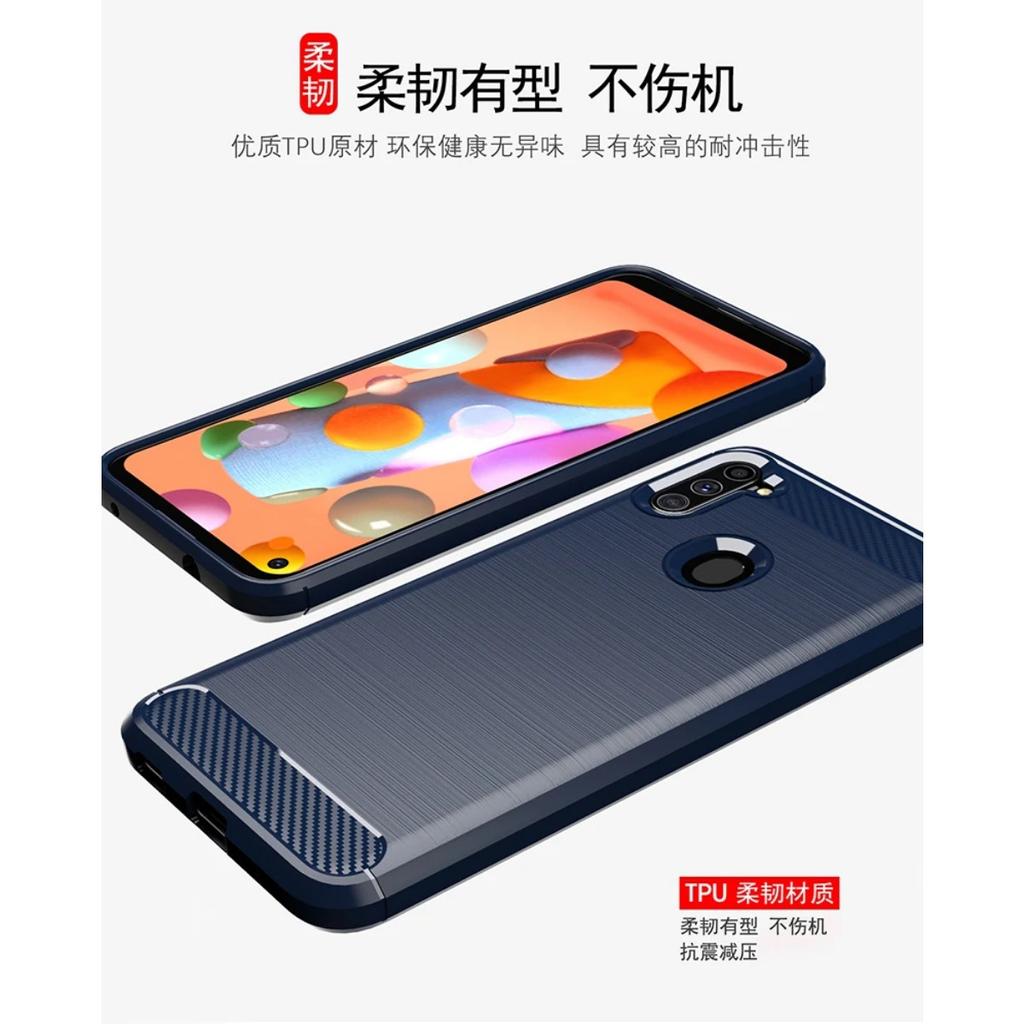 For Samsung Galaxy M11 Case Rubber Bumper Silicone Carbon Fiber Cover For Samsung M11 M21 M31 Phone Case For Samsung M11 Case