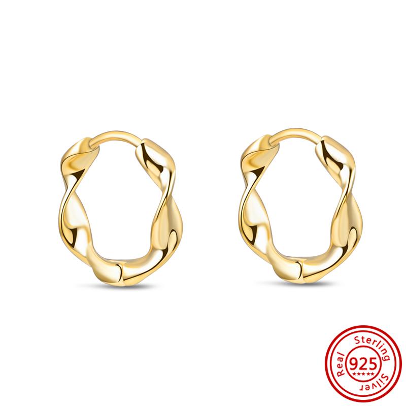 New Original 925 Sterling Silver Earrings For Women Piercing Hoop Love Heart Earings Rose Gold Wedding Gift Luxury Jewelry