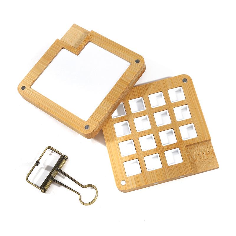 Portable Travel Handmade Watercolor Paint Palette Tray Box Empty Box