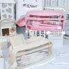 Large Capacity Transparent Pencil Bag Aesthetic School Cases Kawaii Stationery Holder Bag Pen Case Students School Supplies