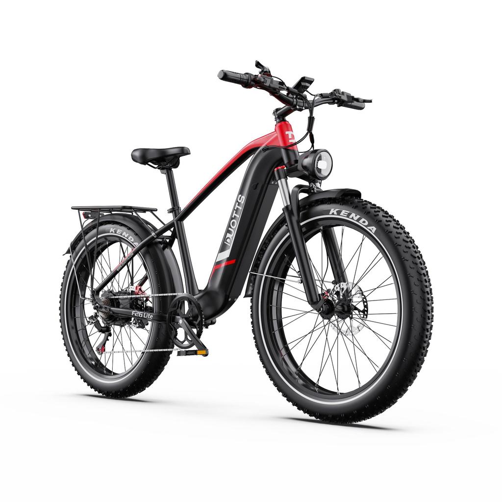 DUOTTS F26 Lite 26" Fat Tire Electric Bike, 500W Motor, 90km Extended Range, Hydraulic Brakes, APP Connectivity for Urban and Light Trail Riding.