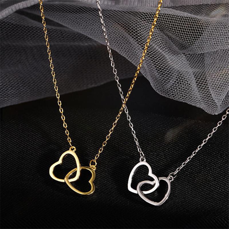 Heart Pendant Necklace For Girls Women Sweater Neck Chain Necklaces Cute Chokers Jewelry AVE