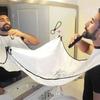 Beard Bib Apron Beard Innovation Shaving Apron Hair Catcher for Easy Shaving (White)