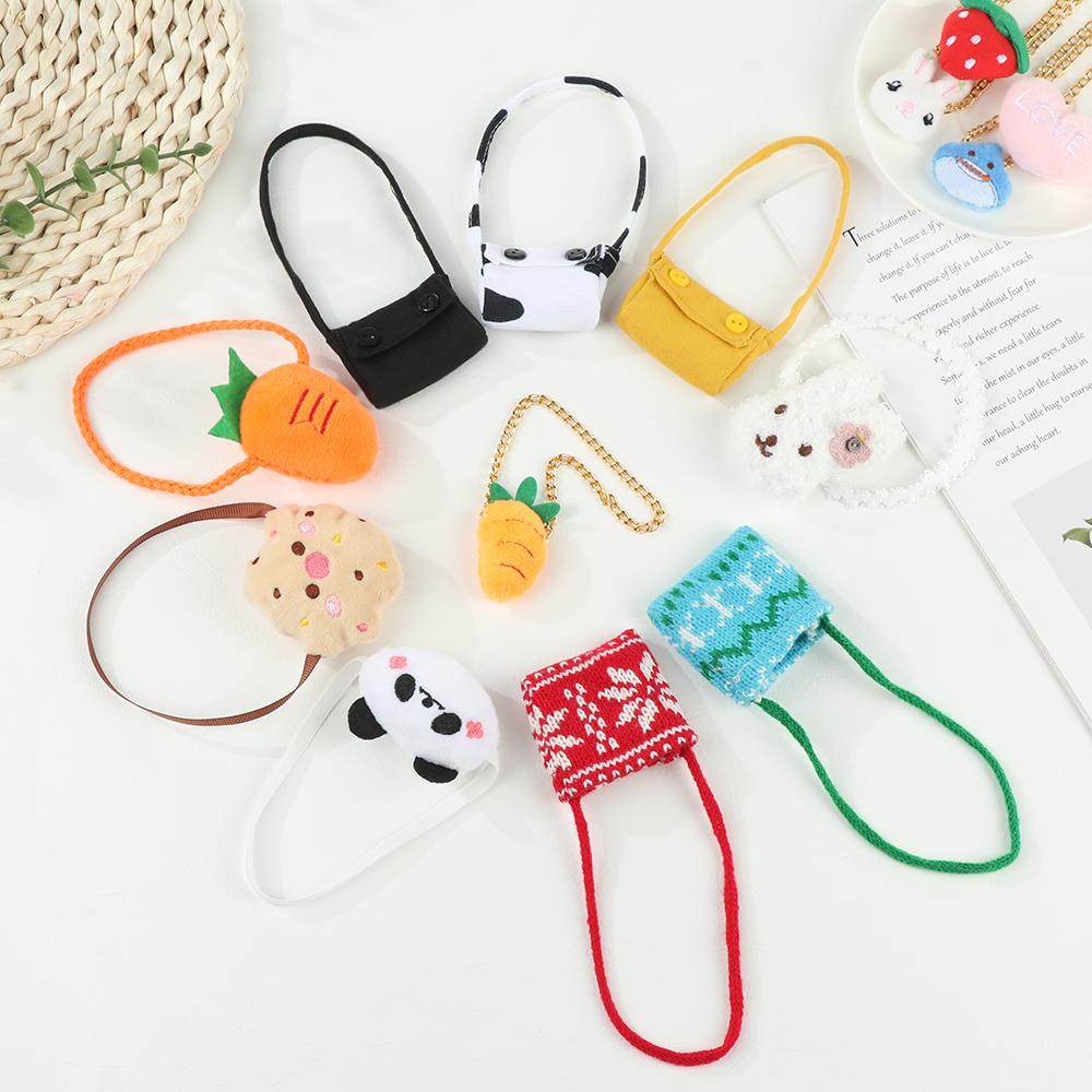 Dressing Game Plush Handbag 20CM Doll Bags Dolls Accessories Miniature Messenger Bag Cartoon Animal