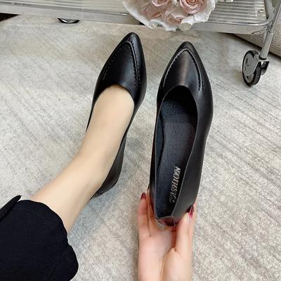Новые модные туфли из натуральной кожи на плоской подошве для женщин весна-осень, нескользящая мягкая подошва, удобные модные туфли с острым носком на плоской подошве для женщин