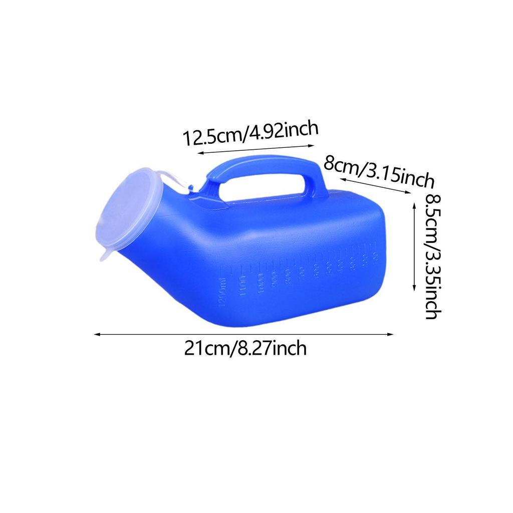 Male Urinal Bottle, Pee 1200ml Leakproof Men Potty Urinary Container for