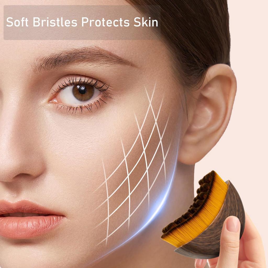 Лимфодренажная контурная кисть для лица, Лимфодренажная кисть для сухого массажа, Разработана для лица, Достаточно нежная, Плотно прилегает к коже и снимает усталость