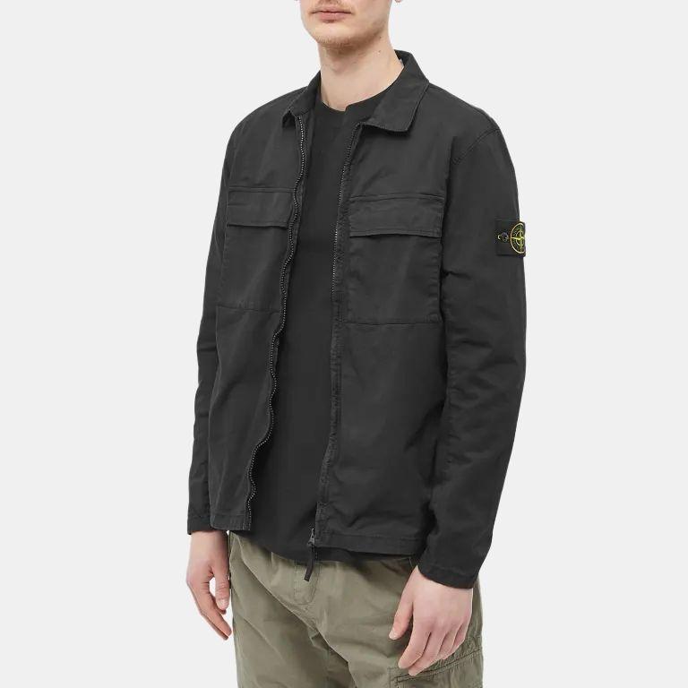 STONE ISLAND Compass Logo Shirt Jacket 'Black' Men's 781510210-V0029