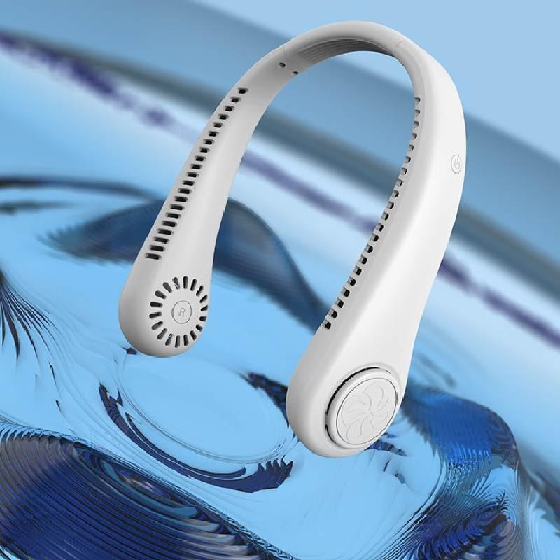 Popular No Blade Hanging Neck Fan Usb Charge Outdoor Lazy Portable Mini Fan Gift Cross-border