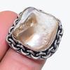 Кольцо из серебра 925 пробы с натуральным жемчугом Бива, размер 7 e1V95