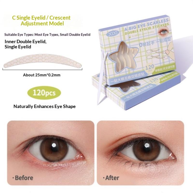 Invisible Double Eyelid Stickers Sweat Resistant Natural Seamless No Residue Eye Tape for Puffy Eyes Daily Commute Makeup
