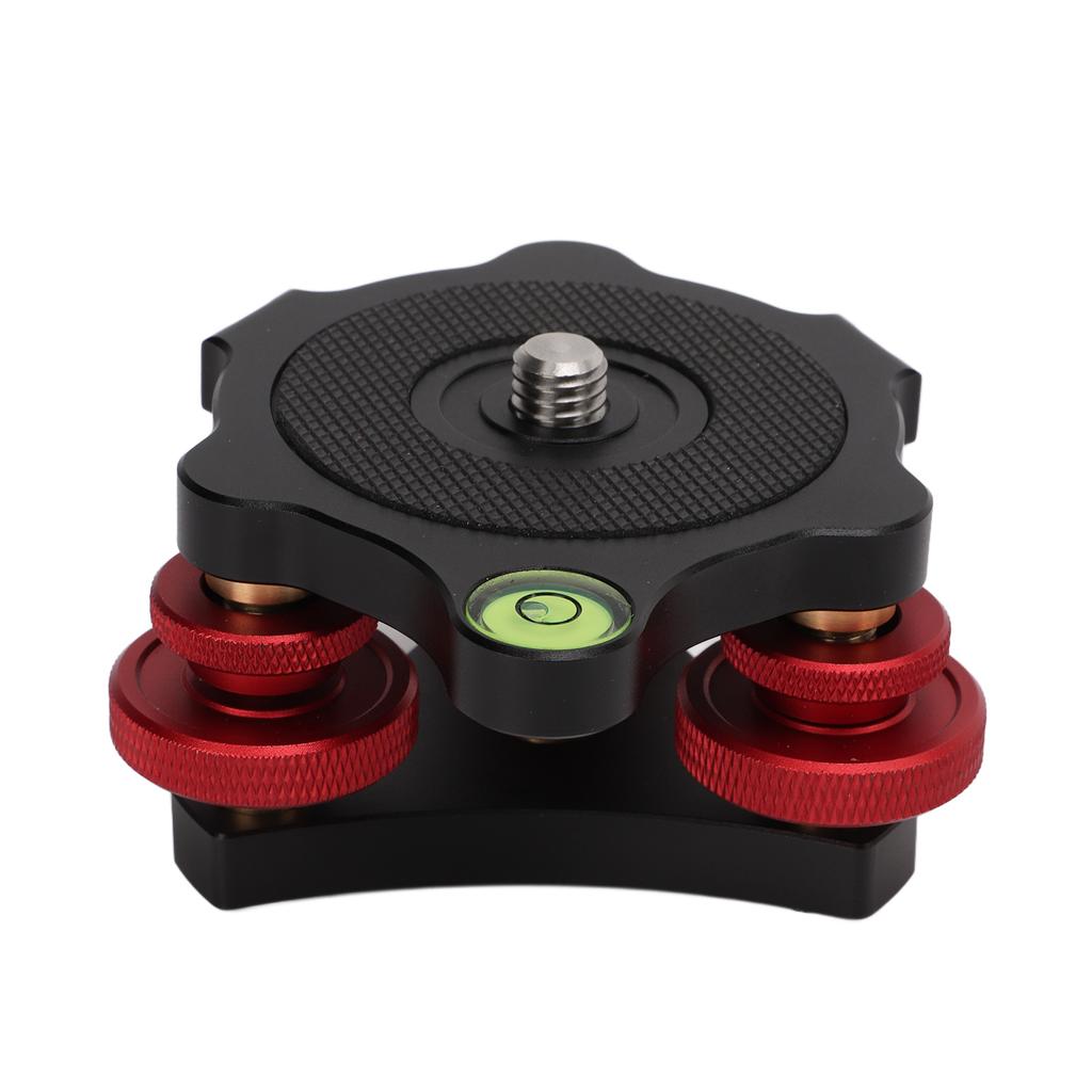 LP‑64 Camera Tripod Ball Head Leveling Base Aluminum Triple Wheel Leveler Bubble Level