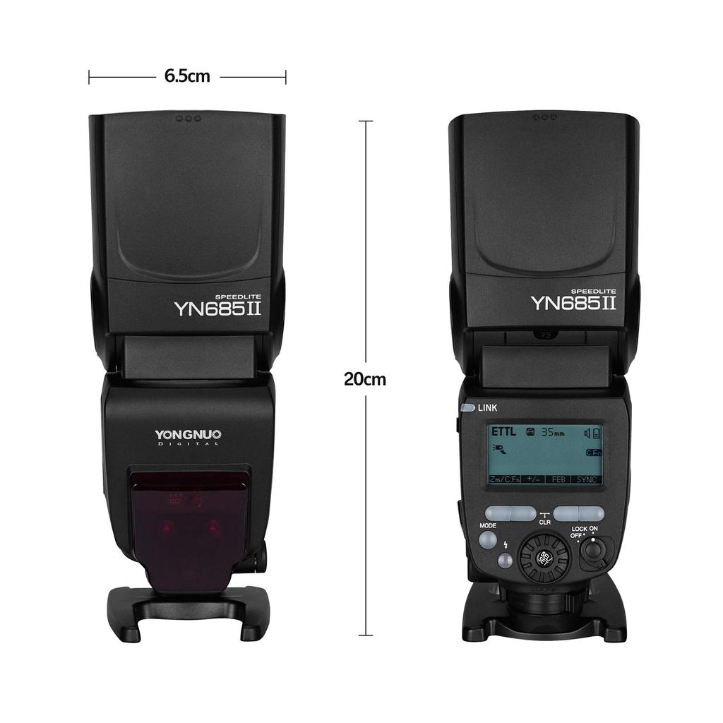YONGNUO YN685II Camera Flash Speedlite ETTL Speedlight Built in 2.4G Wireless RF System 1 8000s High speed Sync with