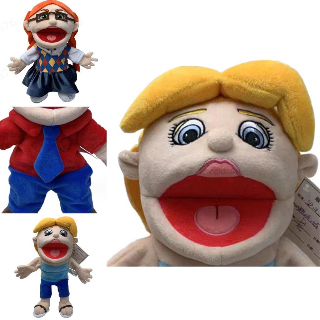 Funny Cartoon Open Mouth Boy Hand Puppet Plush Toy For Parent-child Interaction And Early Education Gift Characters)