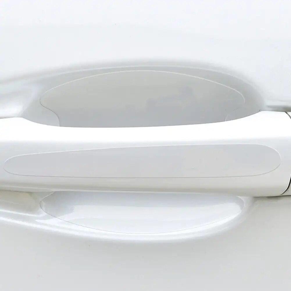 8 Pcs TPU Car Door Bowl Anti-scratch Sticker Clear Door Bowl Handle Protection Sticker Paint Surface Film Car Accessories