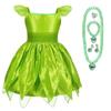 TUAHOUS Children's Princess Dress, Cosplay Els Tinker Bell Dress, Flower Fairy, Butterfly Fairy Costume, Kids Costume for Girls, Birthday, Halloween,