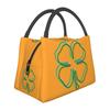 Shamrock Blur Lunch Bag St Patricks Day Cute Lunch Box Outdoor Picnic Insulated Tote Food Bags Oxford Designer Cooler Bag