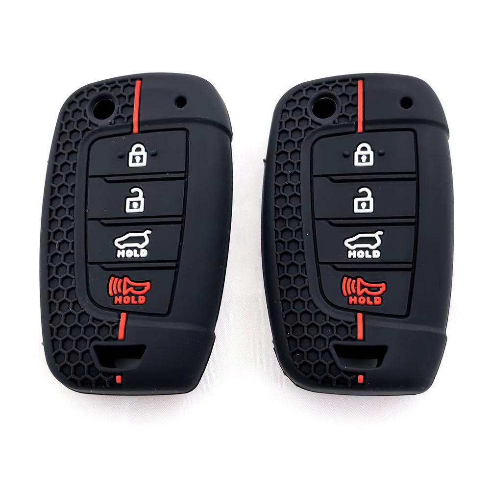Для Hyundai I30 I40 I35 Ix35 Tucson Kona Solarium Solaris Sonata Accent Elantra Creta Venus 4-кнопочный силиконовый чехол-обложка для автомобильного ключа