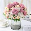 Artificial Flowers Silk Bulbous Chrysanthemum Rose Festival Wreath Wedding Bridal Bouquets Home Vase  Sale Diy Gift Box Decor