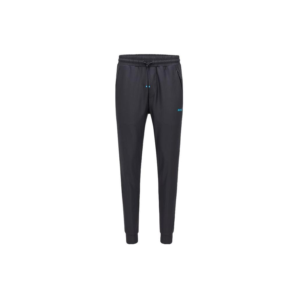 HUGO BOSS Knitted Sweatpants Men's Dark Blue Moderate Cuffed Pants 50465670