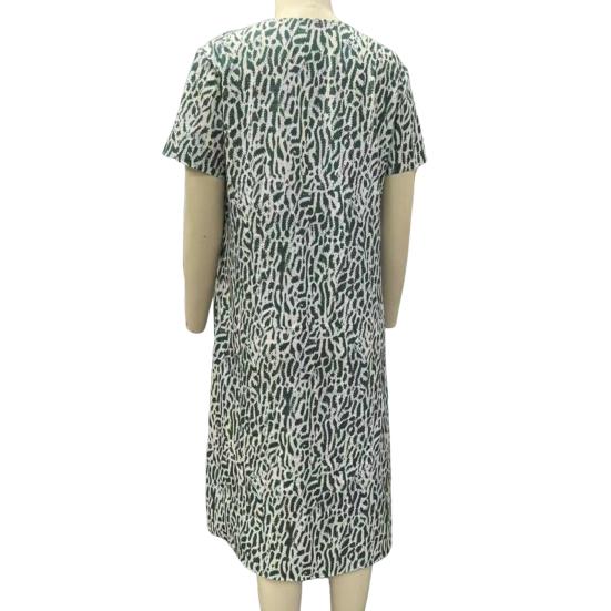 Женское летнее платье с цветочным принтом, повседневное платье миди с коротким рукавом и круглым вырезом, свободное платье-сарафан в стиле бохо для пляжного отдыха