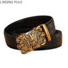 Cowhide Men's Automatic Buckle Leather Bronze Buckle Business Casual Pants Belt