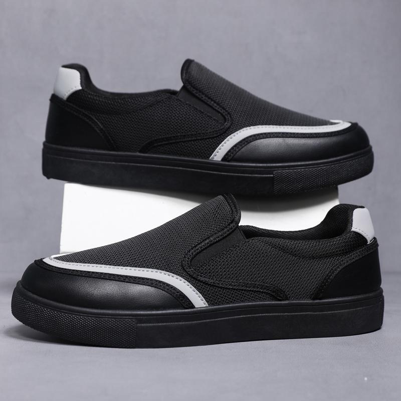 Breathable Mens Casual Shoes Platform Mesh Walking Shoes Slip-on Mens Lazy Shoes Lightweight Driving Shoes Comfort Flats Loafers