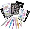 Blopens - LANSAY - Glitter Creatures - 6 Stencils - From 6 Years Old