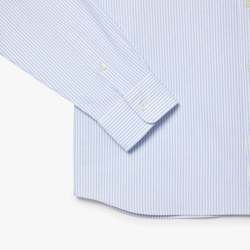 Lacoste Мужская рубашка в оксфордскую полоску CH7552-56GE7B