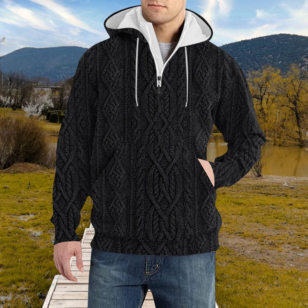 Spring And Autumn Men's Standing Collar Sweatshirt Is Outdoor Casual Sweaters Tops