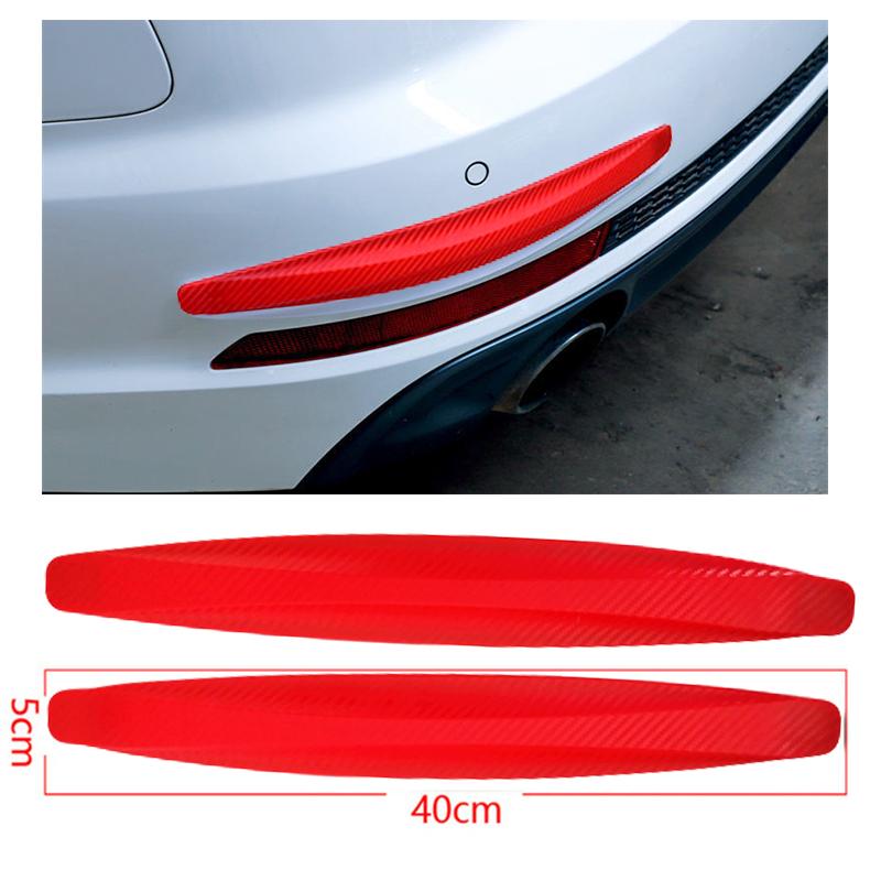 2PC Universal Anti-Collision Protector Rubber Auto Front And Rear Corner Bumper Cover Guard Lip Strip Sticker Accessories