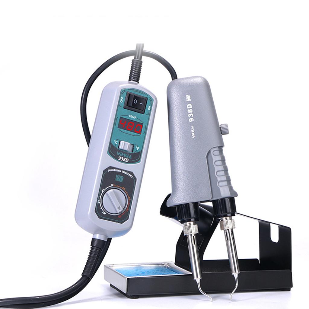 938D Портативная паяльная станция с пинцетом 110 В 220 В, паяльная станция, набор для демонтажа чипов, сварочное оборудование SMD