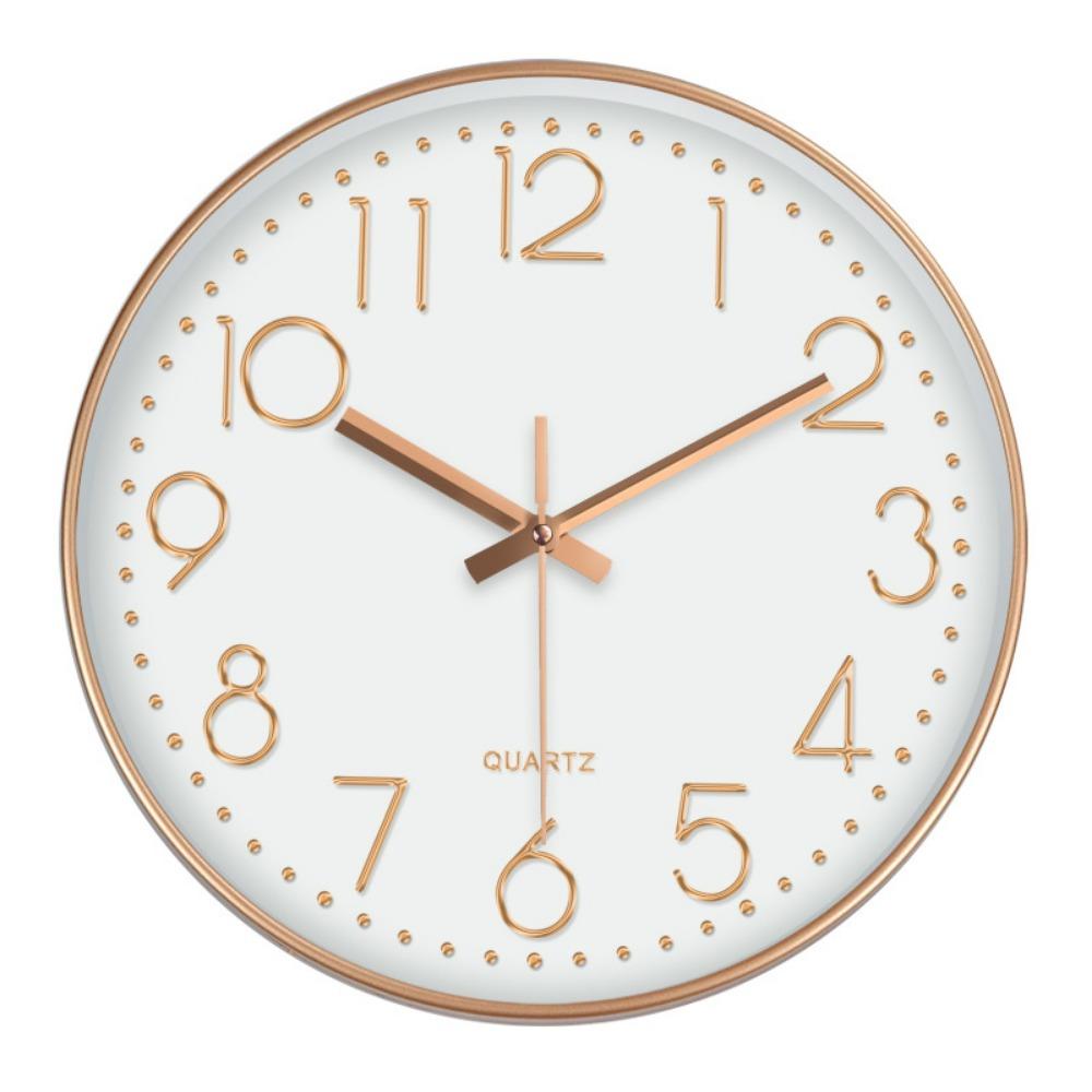 Creative Silent Nordic Wall Clock Round Multi-color Electronic Color Clock Non-Ticking Wall Hanging Clock Bedroom