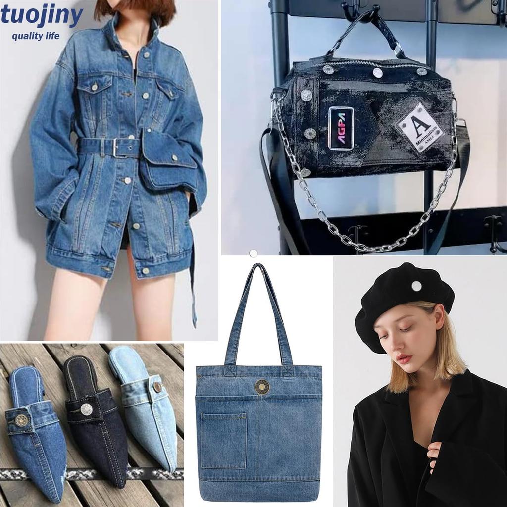 32 Sets Jeans Buttons Replacement, 17 mm and 20 mm No-Sew Removable Metal Buttons Replacement Repair Combo Thread Rivets